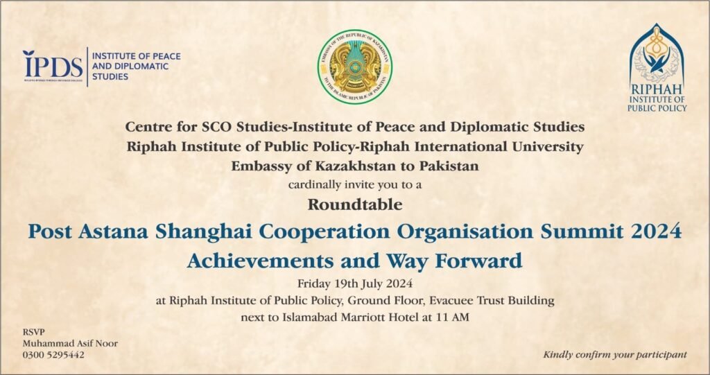 Post Astana Shanghai Cooperation Organization Summit 2024