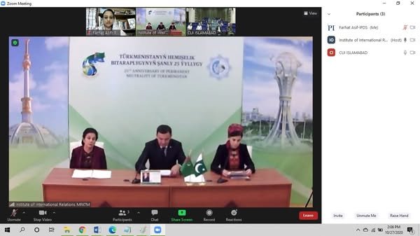 Online Round Table on the 25th Anniversary of Turkmenistan’s Neutrality