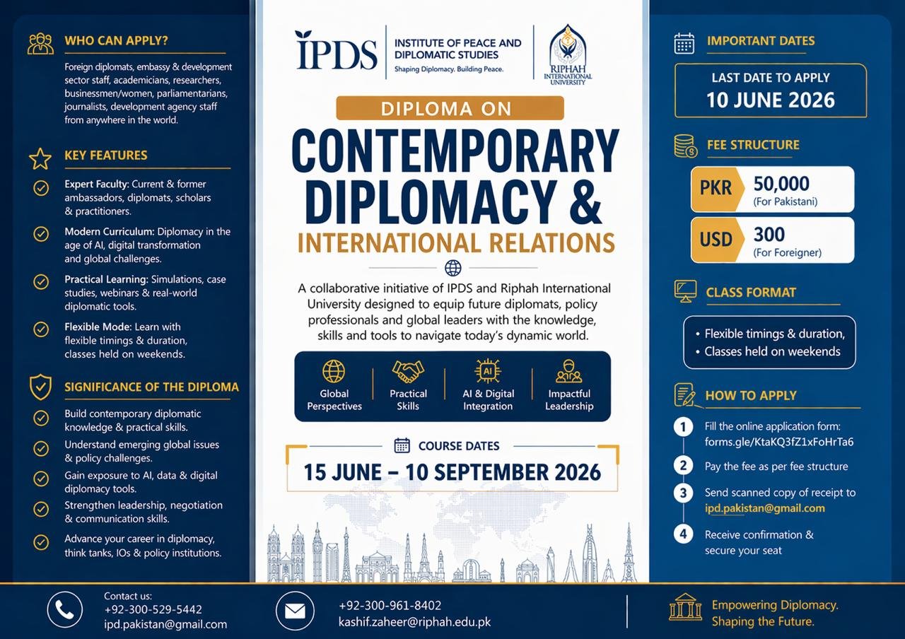 Diploma in Contemporary Diplomacy & IR