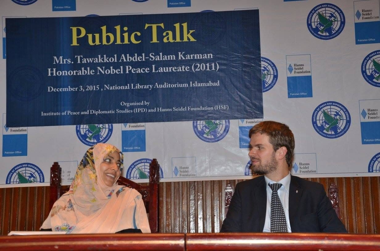 Tawakkol Karman at the first Congress public talk, December 2015