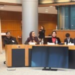 Dr. Farhat Asif addressing the session The Future of Global Governance at the European Parliament in Brussels
