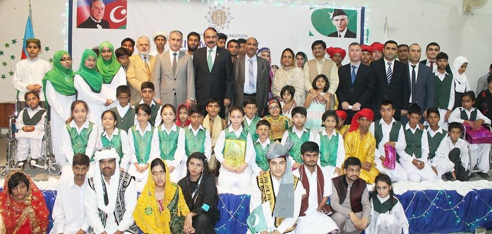 With the Embassy of Azerbaijan for children in Pakistan
