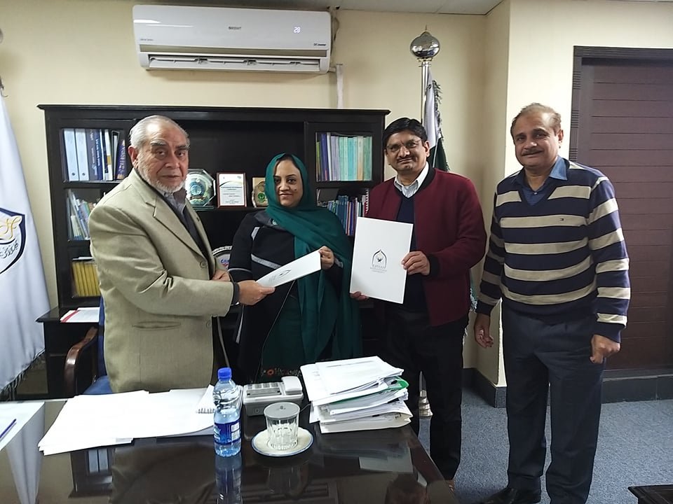 Signing the agreement with Riphah International University, Islamabad, January 2020.